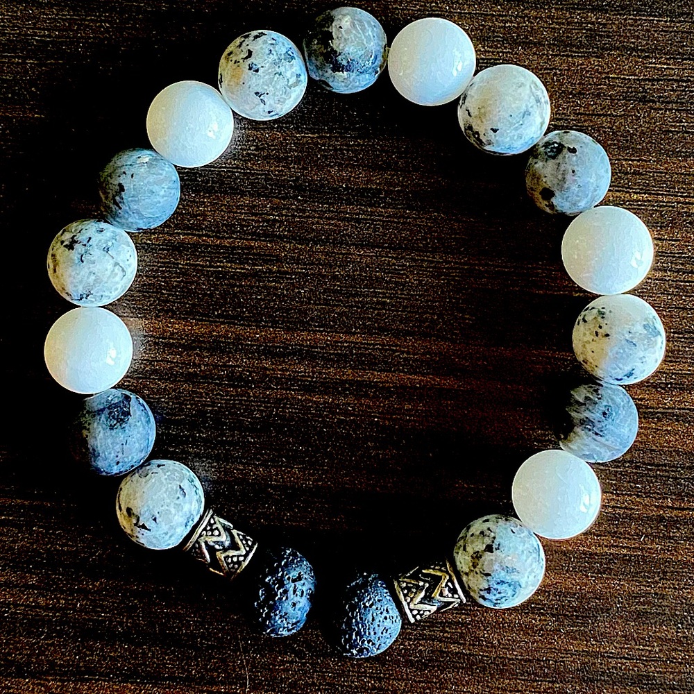 Lava rock beaded bracelet